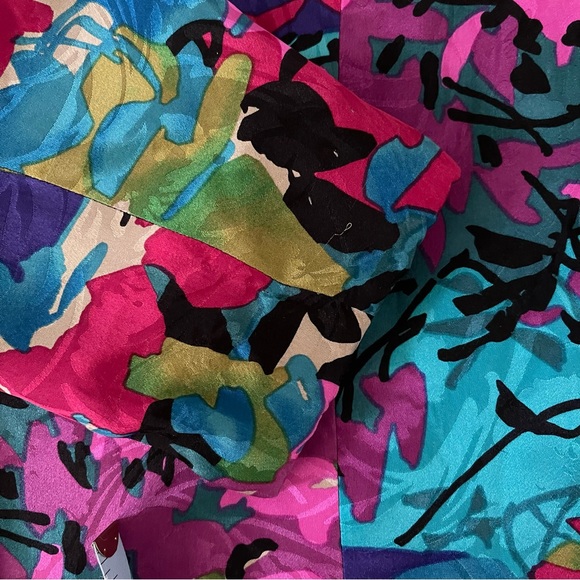 Anne Crimmins Umi Collection Silk Jacquard Floral Evening Blazer Jacket 10 - Picture 8 of 11